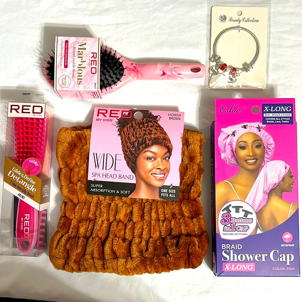 Glide & Define Detangle 7 row mini Brush Bundle set